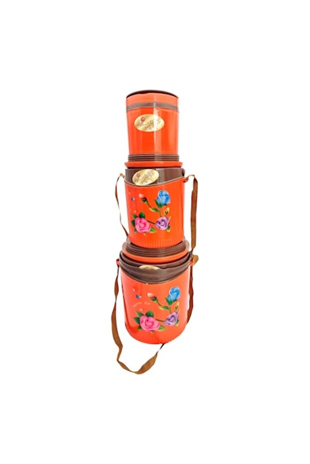 Set 3 containers, red, 4 l, 2 l, 0.6 l, with transport strap - 1
