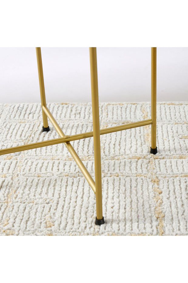 طاولة جانبية مستديرة منقوشة - 36×46 سم - 5