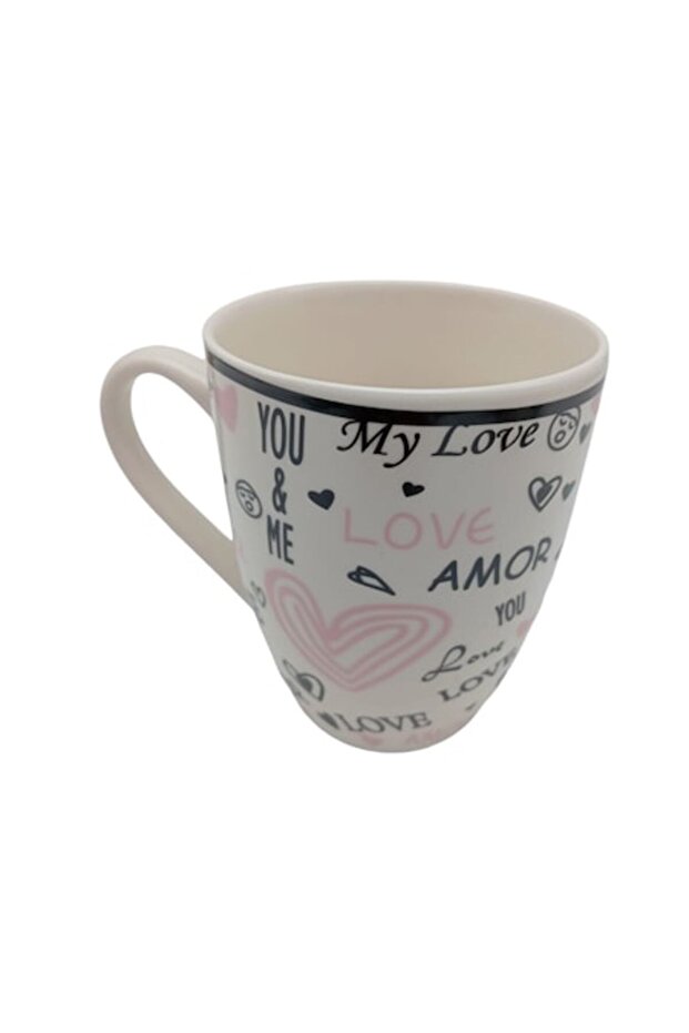 Set 12 ceramic mugs, love model - 1