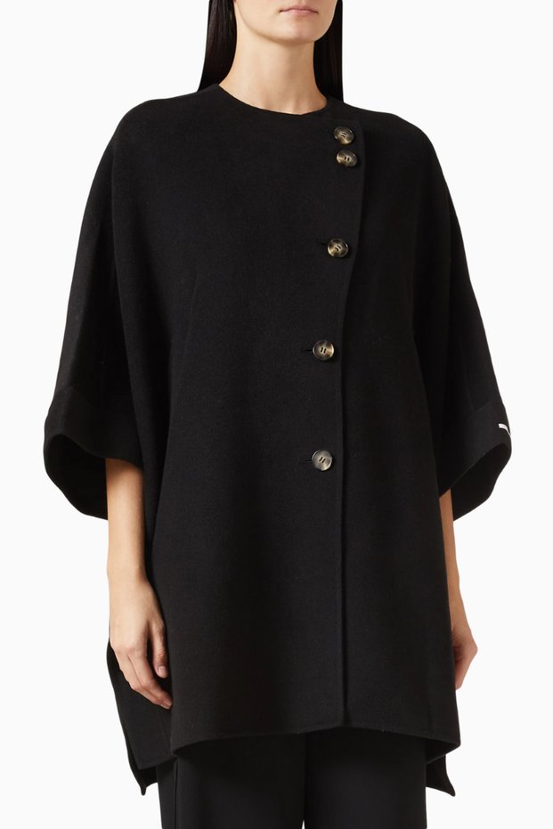 Cantore Wool Cape, Elegant, Structured, and Timeless Outerwear