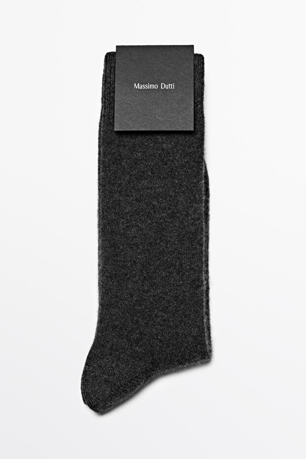 Kaşmir karışımlı triko çorap - 1