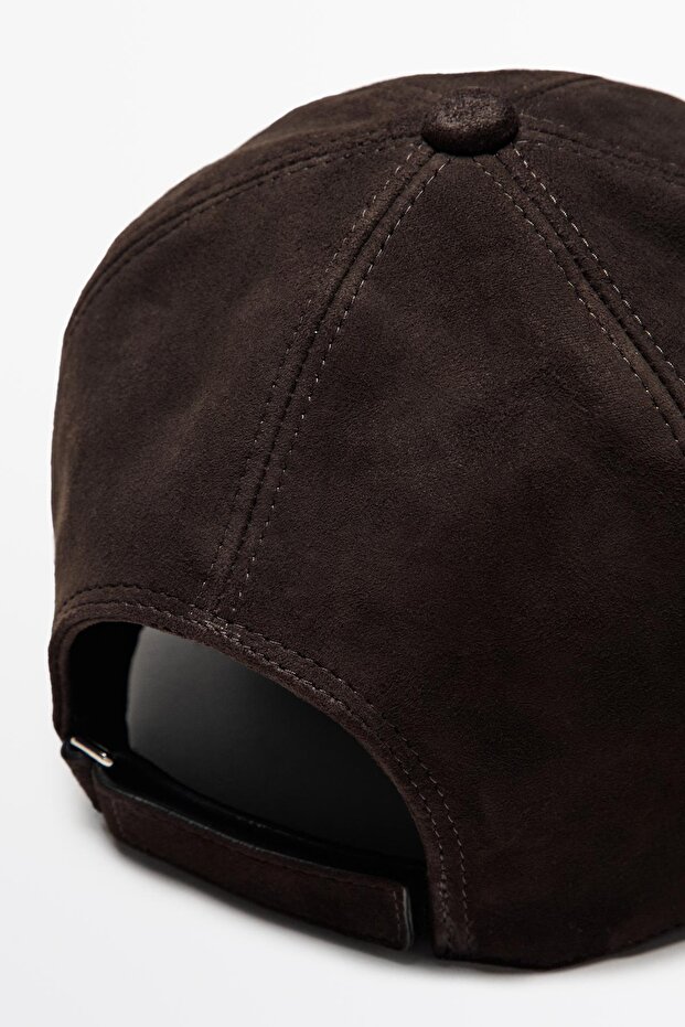 Süet deri şapka - 4