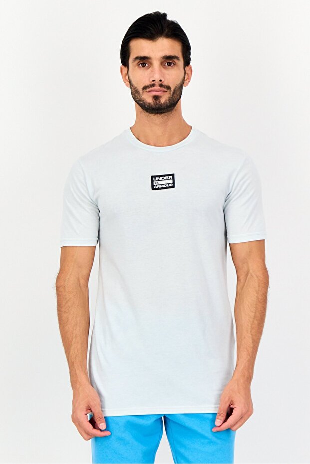 Men Loose Fit Short Sleeve Outdoor T-Shirt, Light Blue