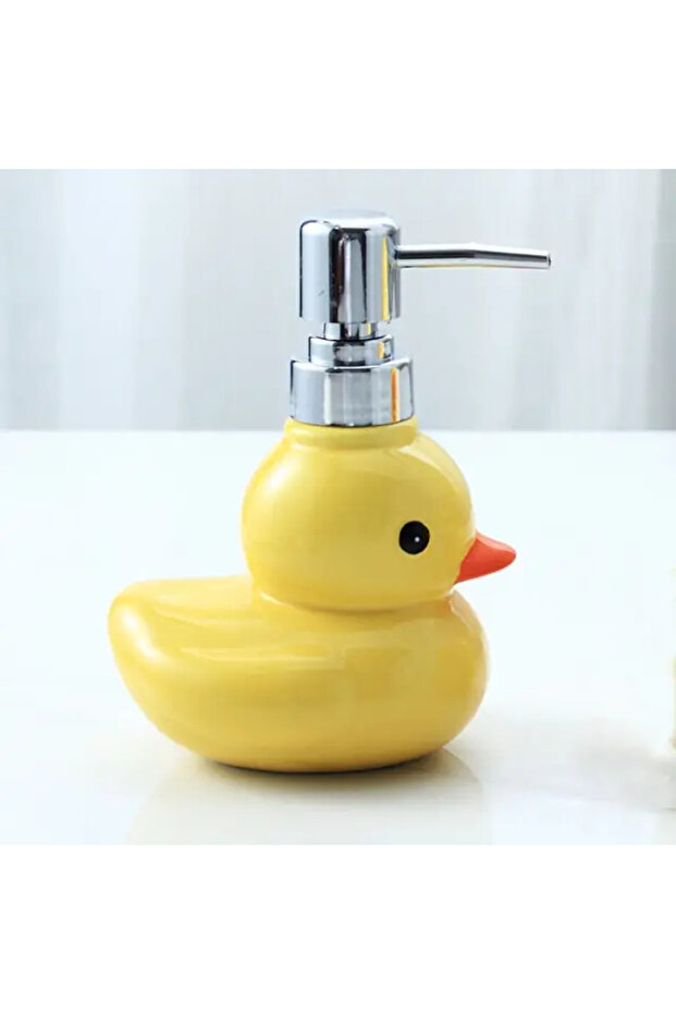 270ML 1pcs Ceramic Yellow Duck Soap Dispenser Cartoon Hand Sanitizer Bottle Shower Gel Shampoo Soap
