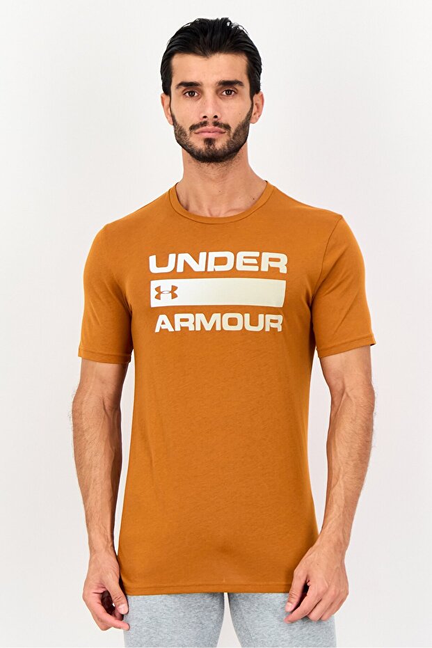 Men Sportswear Fit Short Sleeve Outdoor T-Shirts, Rusty Brown