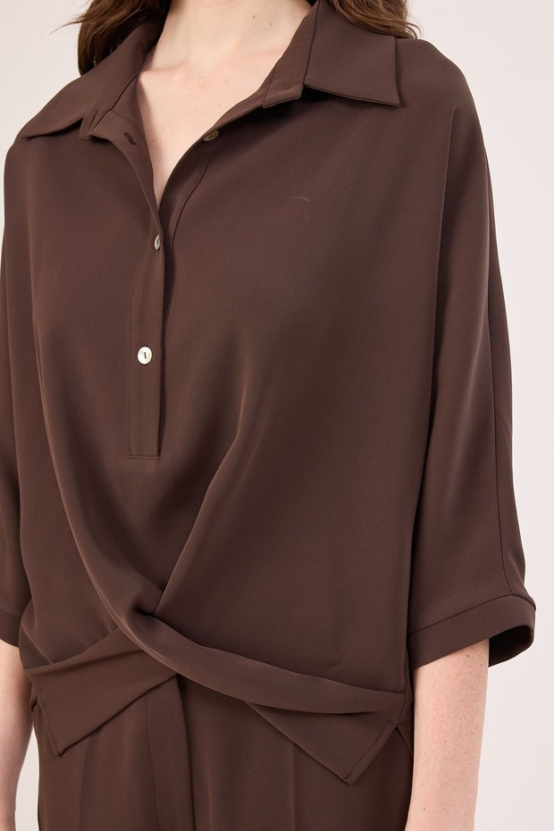 Düğüm detaylı gömlek - 2