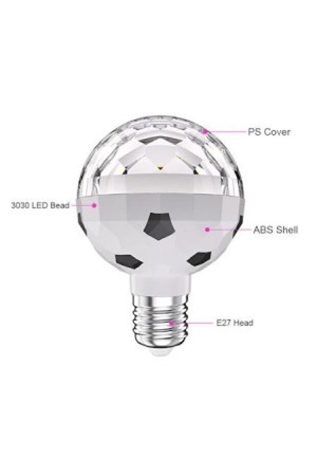 Disco Ball Projector with LED Lights, E27 Socket Type - 6