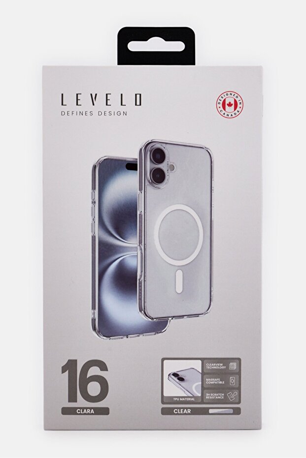 جراب حماية ماجسيف كلارا لجهاز iPhone 16، شفاف - 2