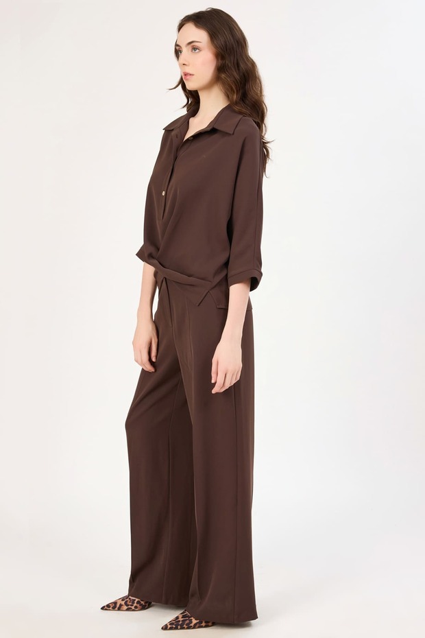 Düğüm detaylı gömlek - 3