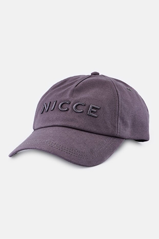 قبعة رجالية قابلة للتعديل ومطرزة بشعار، رمادي - 1