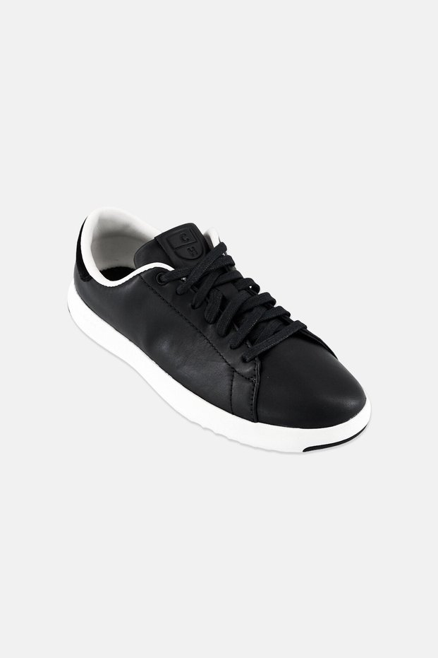 Women Wide Granpro Lace Up Tennis Shoes, Black