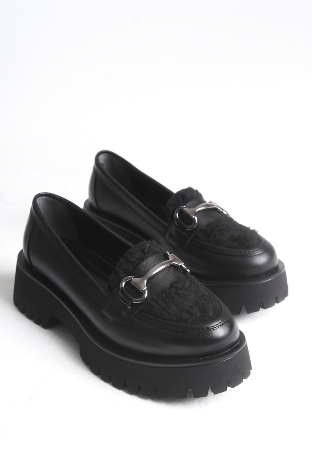 Belgi̇ Women's Plush Loafer A019 - K613