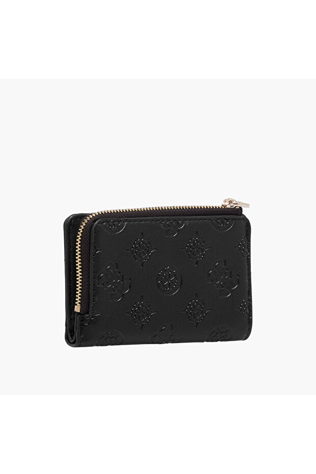 Embossed Bi-Fold Wallet with Snap Button Closure - 2