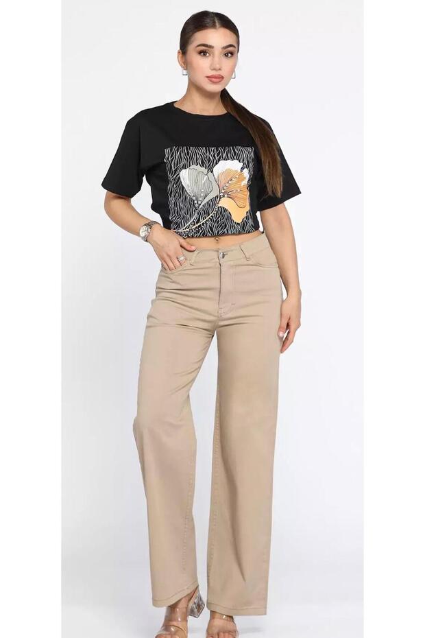 Princess&¥İ Season&&High Waist&&Stretch&&Women's Palazzo Denim Pants
