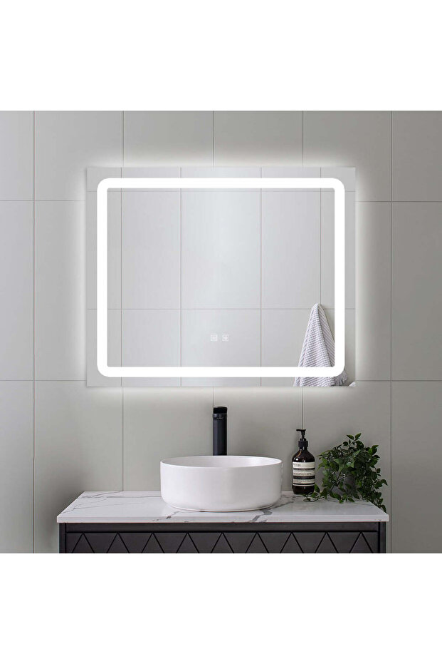 LED and Touch Mirror, with Defog Function, 80 x 60 cm, - 3