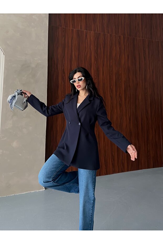 سترة بليزر بأزرار مزدوجة - 4