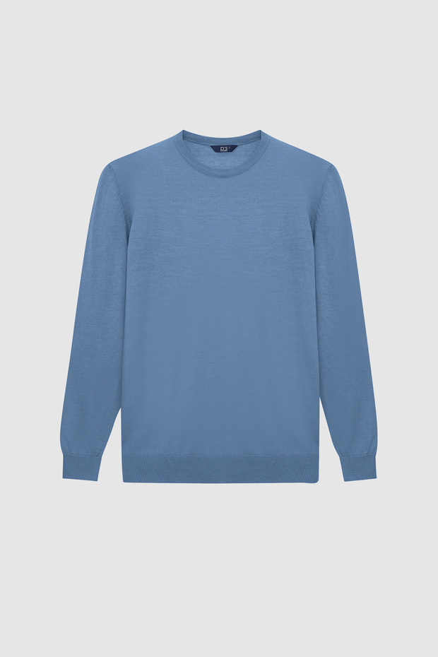 Ds Damat Regular Fit Mavi Düz Kazak - 5