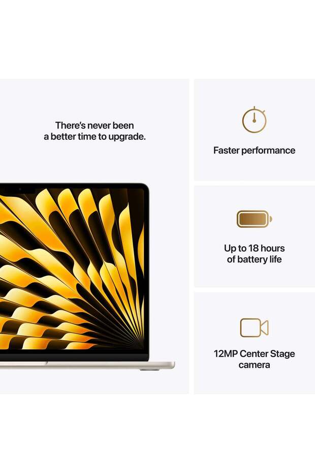 MacBook Air 13", M4 processor, 10 cores CPU and 8 cores GPU, 16GB, 256GB, Starlight, INT KB - 9
