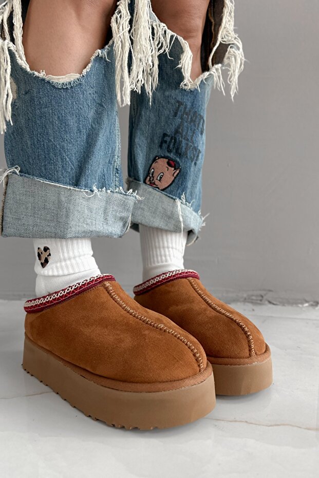 Migo Taba Peluş Kışlık Kadın Terlik - 3