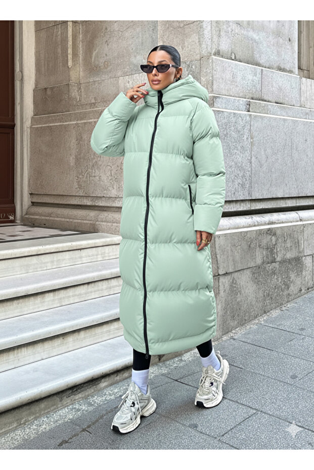 Hooded Long Puffer Coat