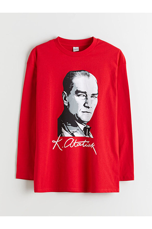 Zero Roba Collar Ataturk Printed Boy's T-Shirt from Uzg Store for Style Enthusiasts