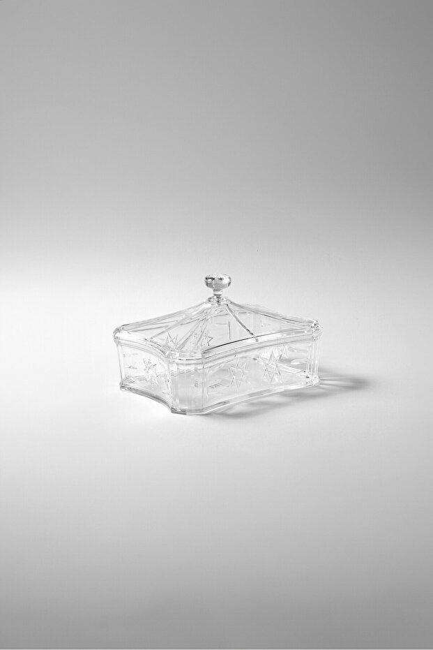 Rectangular acrylic tray with lid - 1