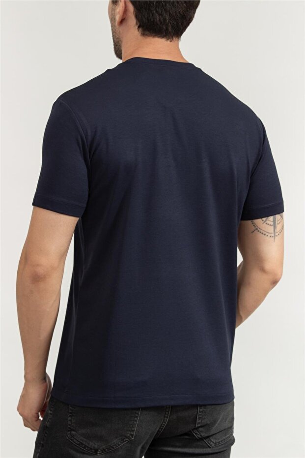 Erkek Bisiklet Yaka T-Shirt - 3