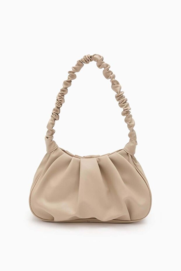 حقيبة كتف بيج بحزام مطاطي - 4