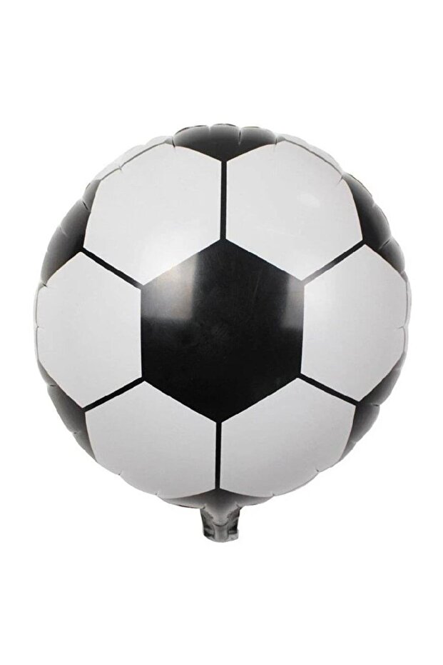 İstoç Black and White Fan Football Ball Foil Balloon