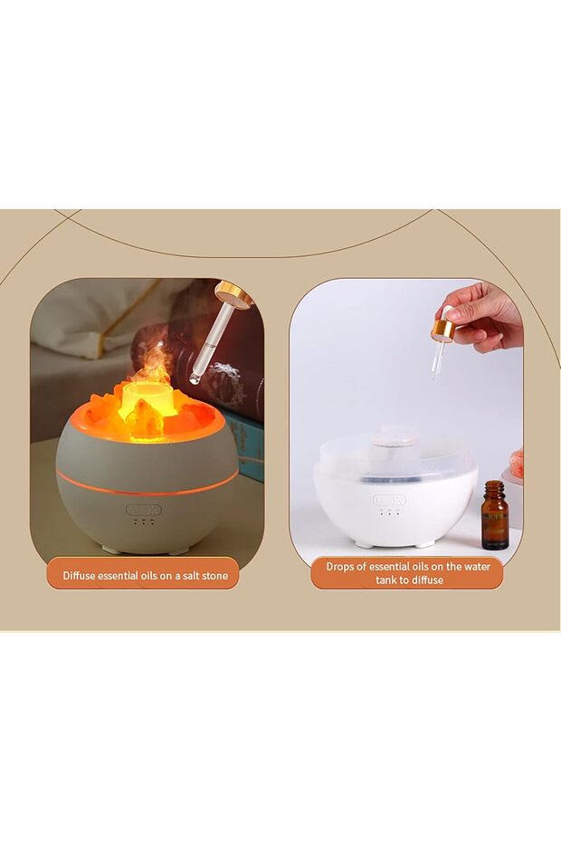 Himalayan Salt Lamp Diffuser, Crystal Salt Lamp Diffuser for Essential Oils Aromatherapy Diffuser Hu - 4