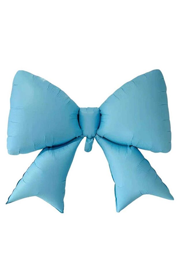 Matte Blue Color Bow Foil Balloon