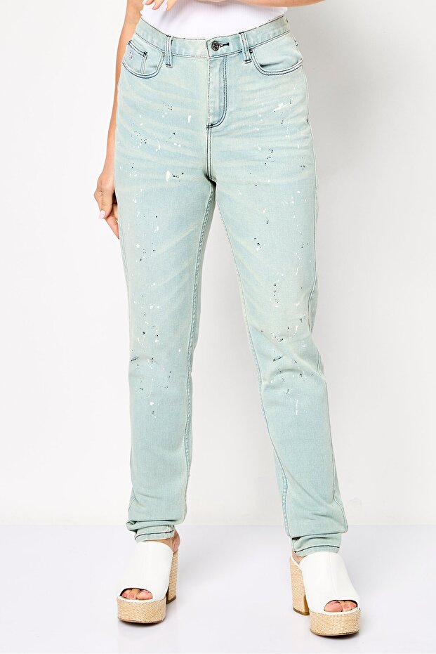 Women Slim Fit Washed Stretchable Denim Jeans, Light Blue