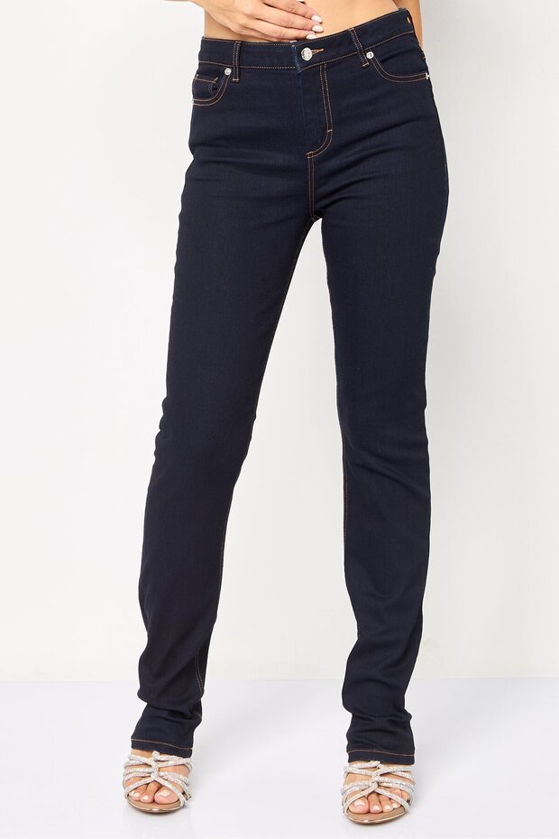 Women Slim Fit Solid Stretchable Denim, Navy
