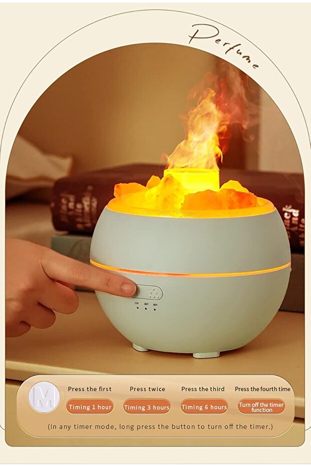 Himalayan Salt Lamp Diffuser, Crystal Salt Lamp Diffuser for Essential Oils Aromatherapy Diffuser Hu - 6