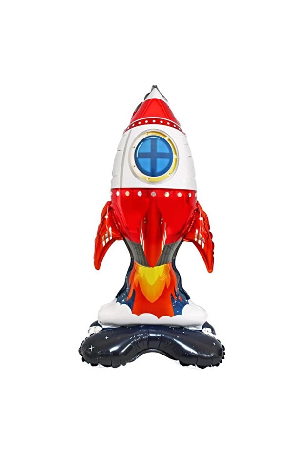 Standing Space Rocket Foil Balloon