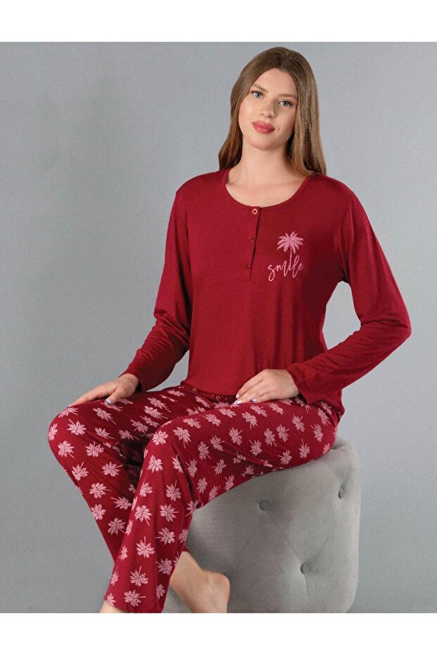 Long Sleeve Seasonal Pajama Set Viscose 790-55
