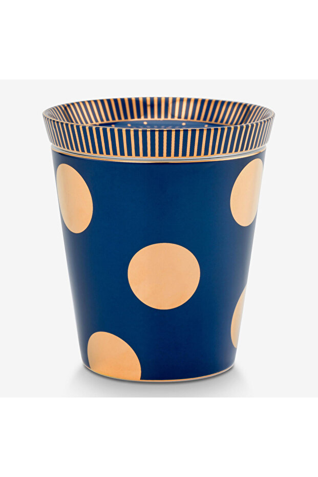 Dot Delight Lacivert Porselen Latte Bardağı 290 Ml - 1