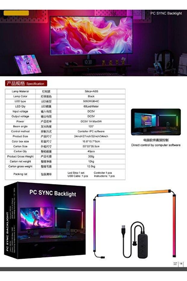 24İNC MONİTÖR AMBİLİGHT LED SET - 5