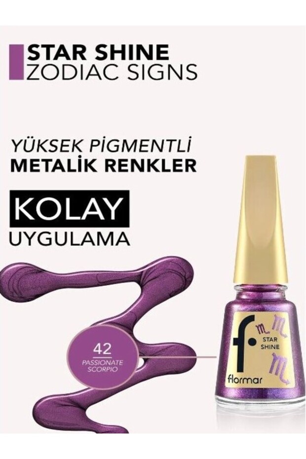 Burç - Star Shine Yüksek Pigmentli & Parlak Bitişli Metalik Oje - 3
