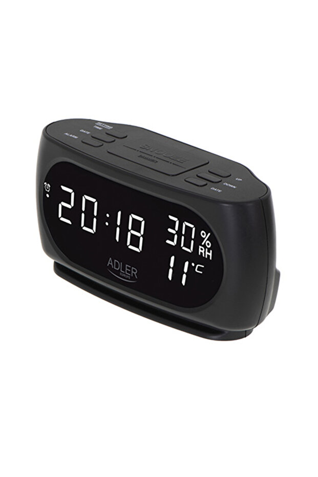 AD 1186 black Clock - Alarm clock with temperature and humidity measurement - 5
