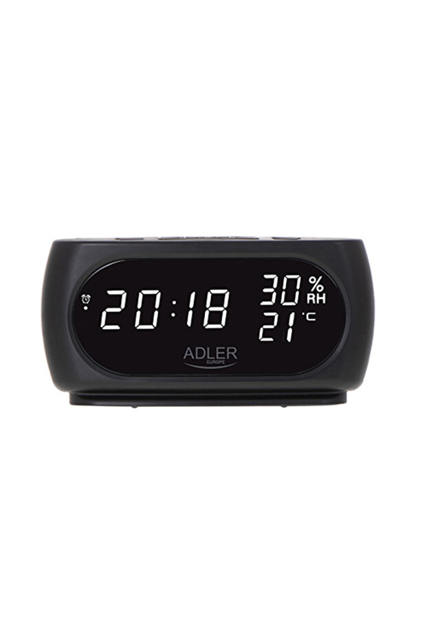 AD 1186 black Clock - Alarm clock with temperature and humidity measurement - 2