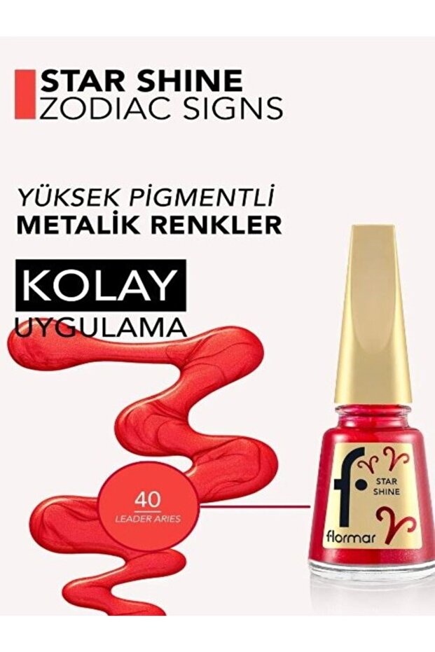 Burç - Star Shine Yüksek Pigmentli & Parlak Bitişli Metalik Oje - 3