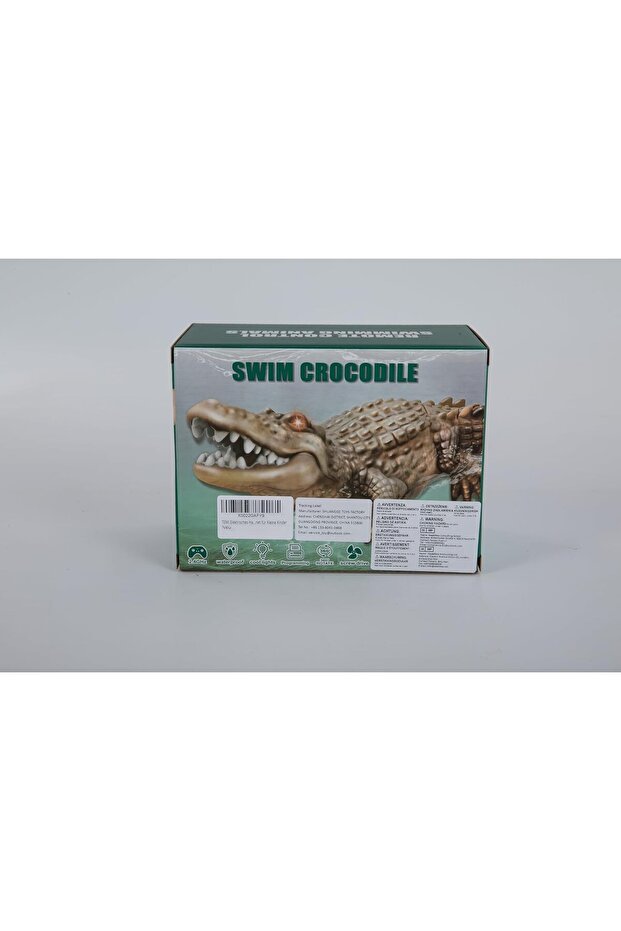 Remote Control Crocodile, High Simulation Scale Prank Alligator with Luminous Eyes, for Pool, B - 2