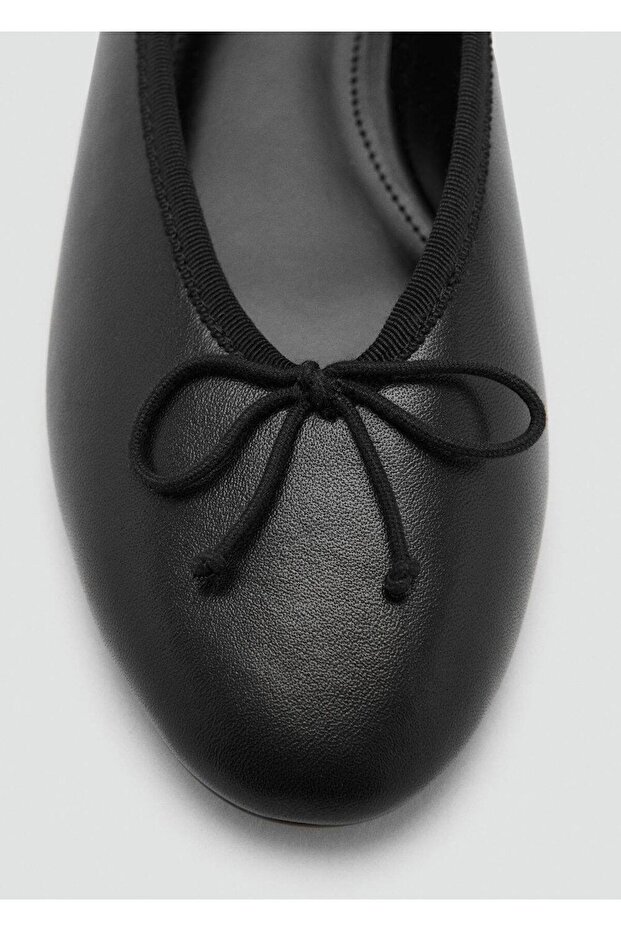 Bağ detaylı deri babet - 4