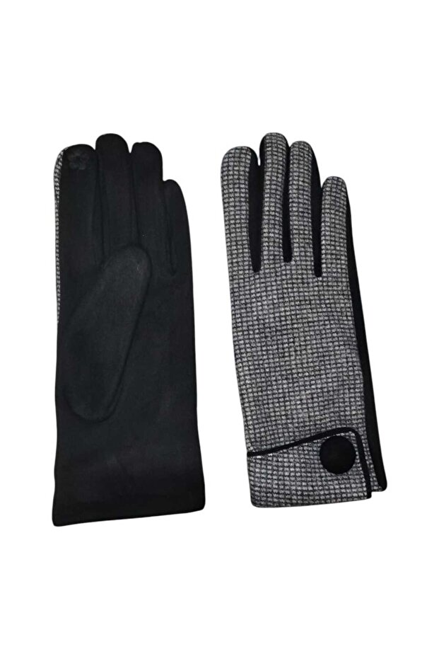 Patterned Touchscreen Fabric Women's Gloves - 2