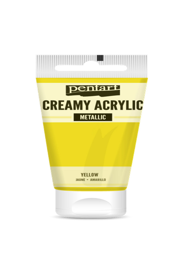 YELLOW ACRYLIC COLOUR METALLIC 60 ML
