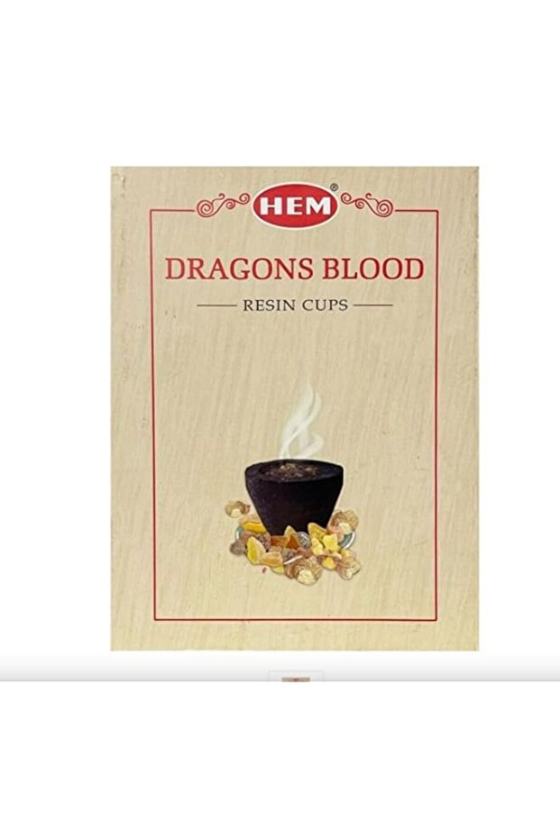 HEM Dragons Blood Resin Cups, Incense Burning Set with 10 Black Cups