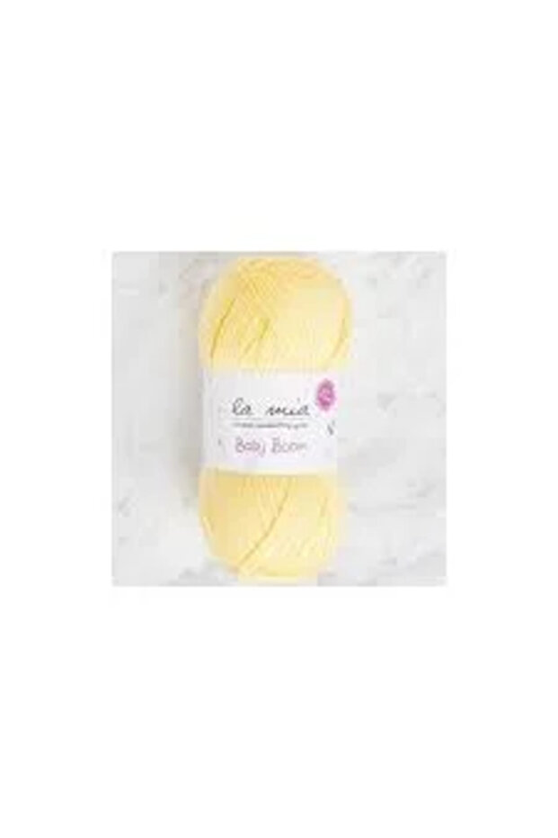 La Mi̇a Non-Fluffy Baby Knitting Yarn 331 Yellow