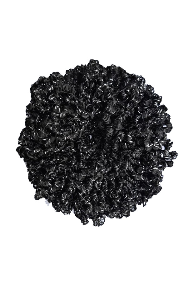 Black Crumpled Bun Hair Clip