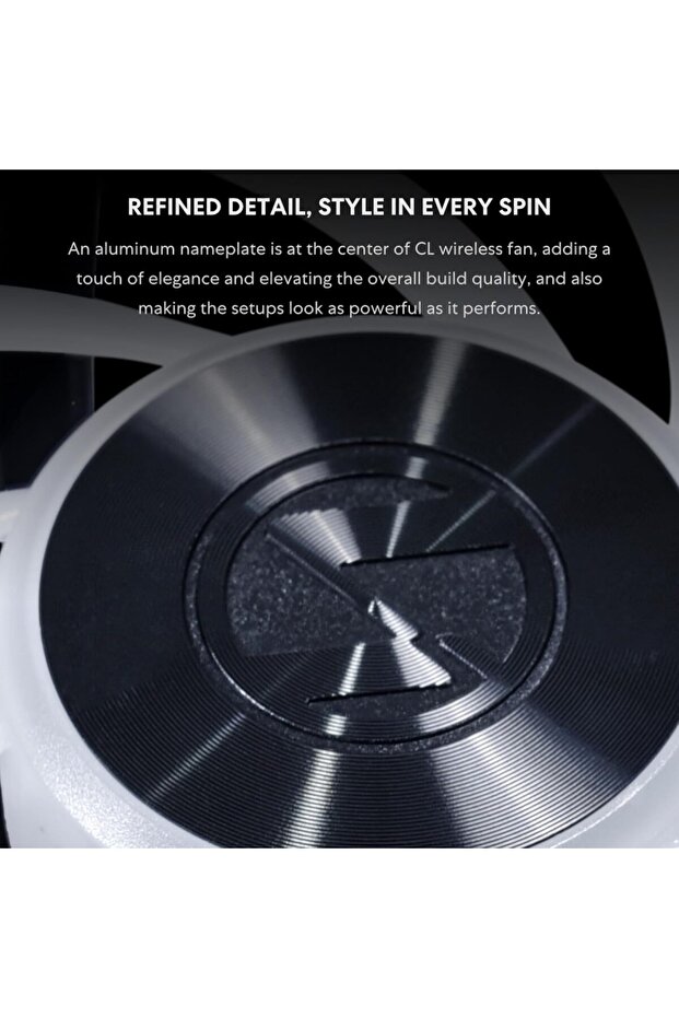 UNI Fan CL120 ARGB PWM Fan - Single Pack - 2.4 GHz Wireless Signal RGB & PC Case Fans Contro - 4